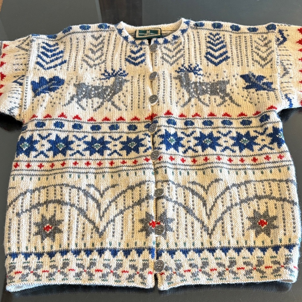 Dale of Norway Blue and Gray Patterned Sweater